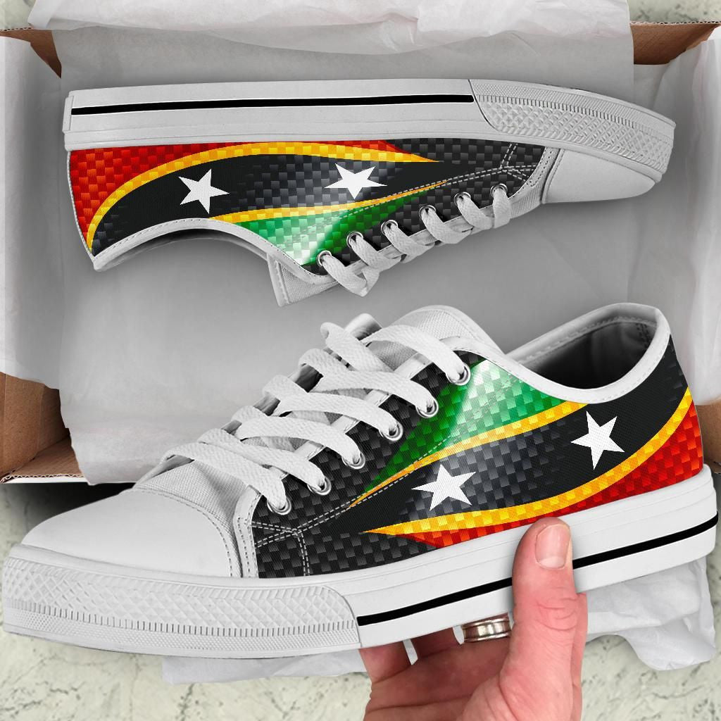 Saint Kitts And Nevis Low Top Shoes Saint Kitts And Nevis Flag