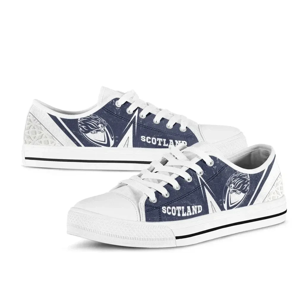 Scotland Rugby Low Top Shoes Celtic Scottish Rugby Ball Lion Ver