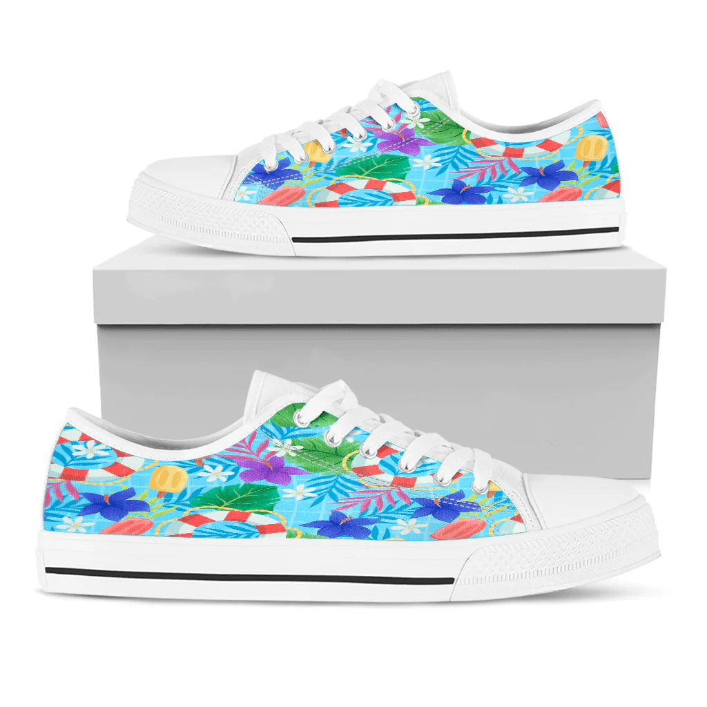 Shoes Summer Pattern Showering In Sea Low Top Shoes