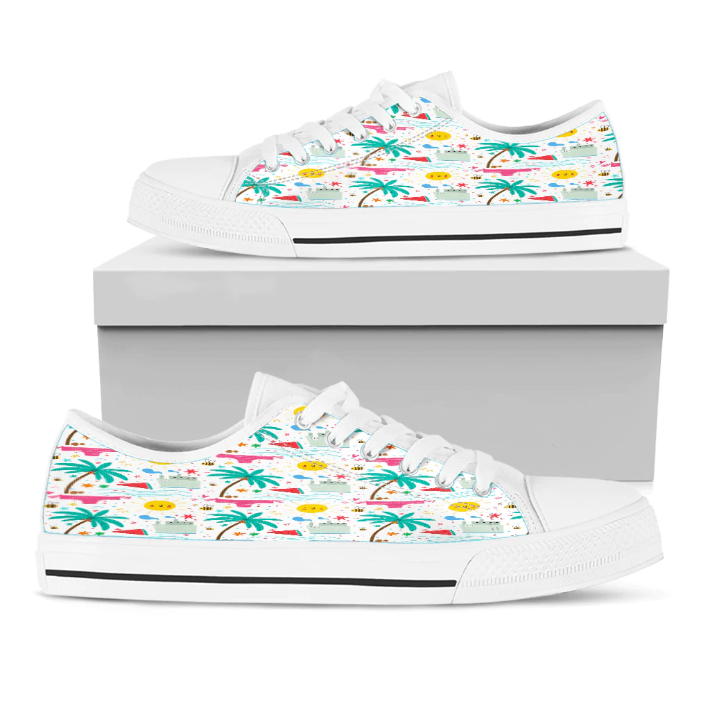 Shoes Summer Pattern Childish Drawing Low Top Shoes