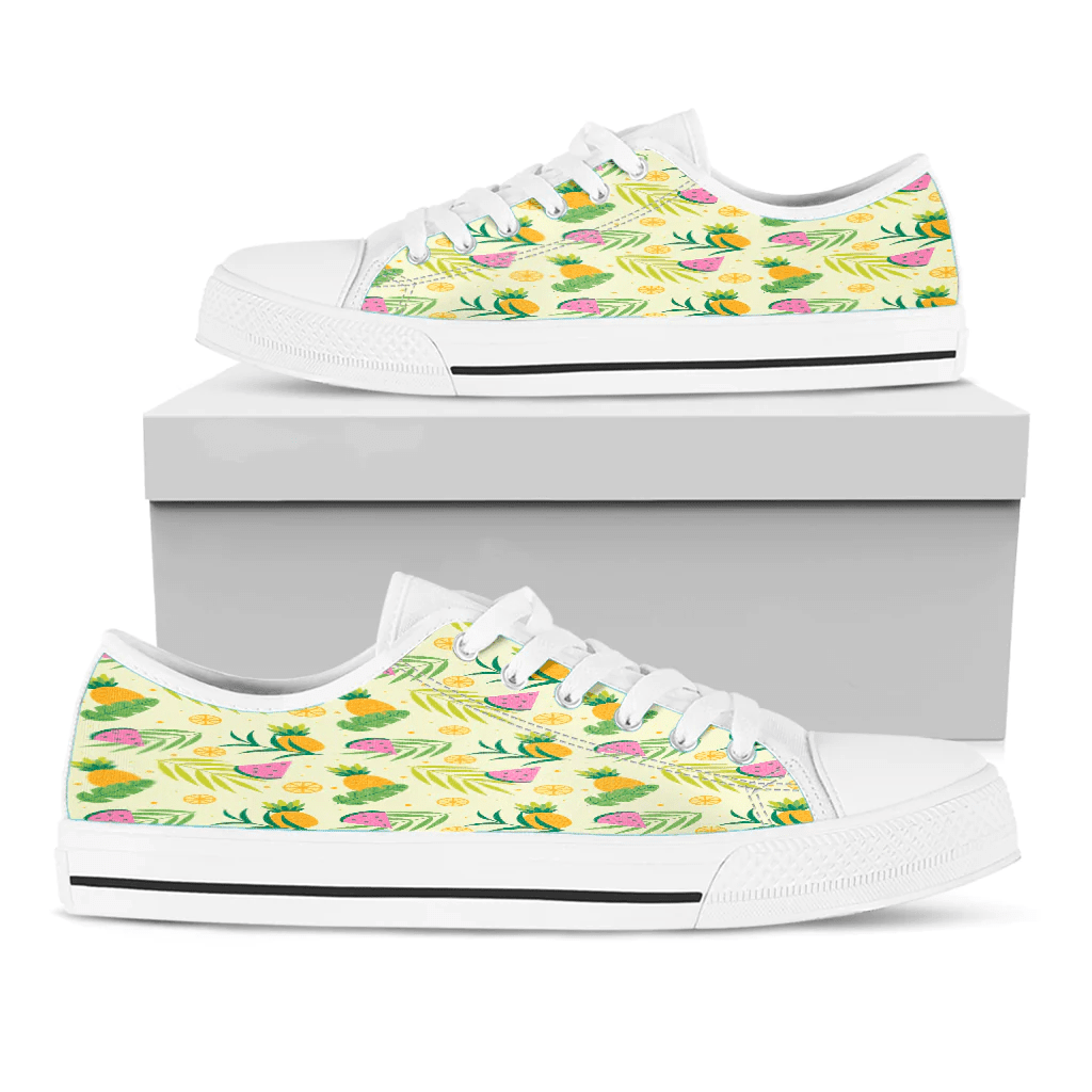 Shoes Hawaiian Summer Pattern Tropical Fruit Low Top Shoes