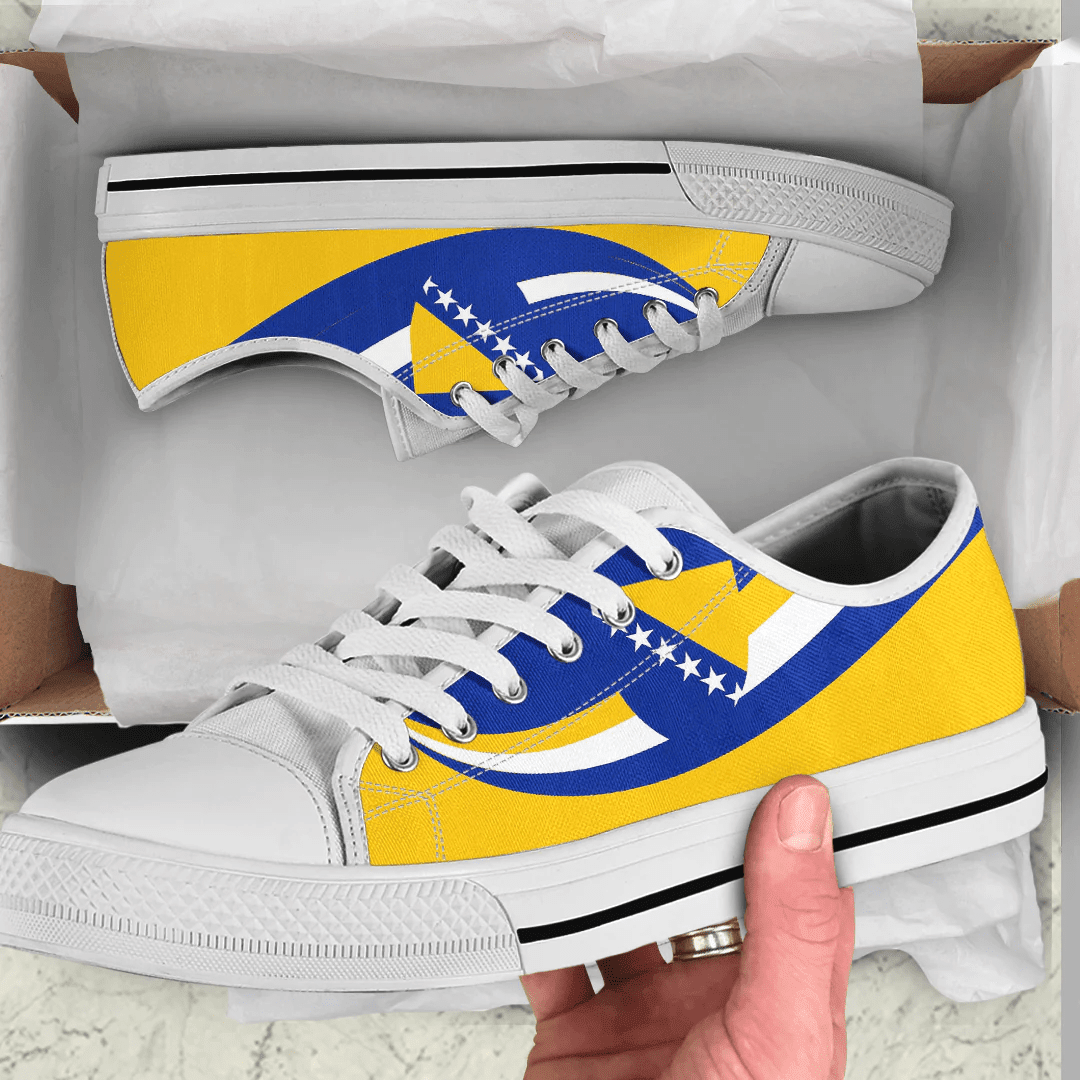 Shoes Bosnia And Herzegovina Coat Of Arms And Flag Low Top Shoes