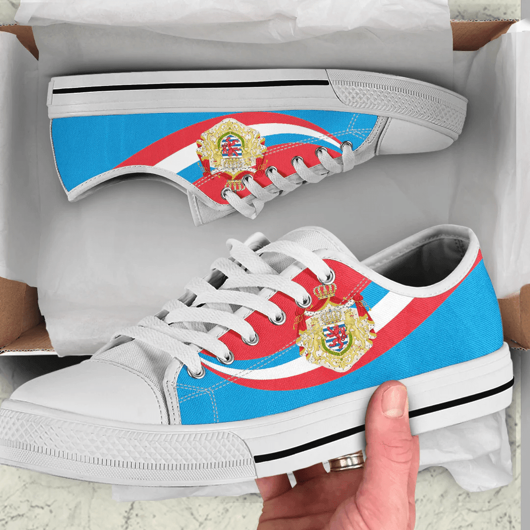 Shoes Luxembourg Coat Of Arms And Flag Low Top Shoes