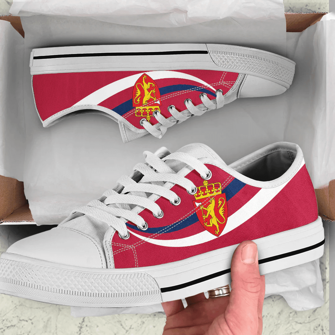Shoes Norway Coat Of Arms And Flag Low Top Shoes