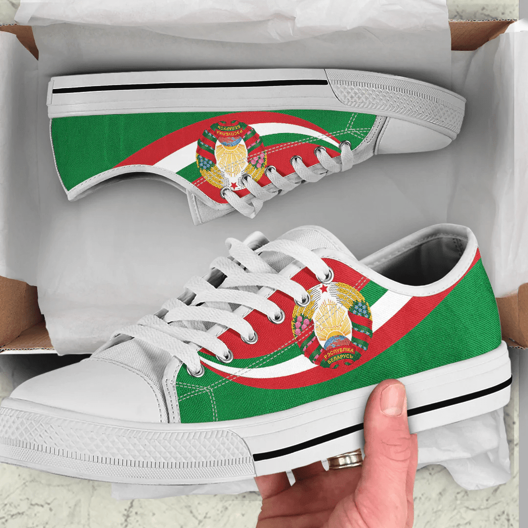 Shoes Belarus Coat Of Arms And Flag Low Top Shoes