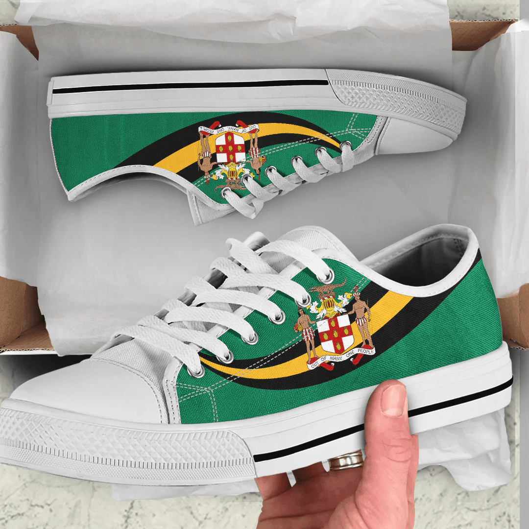 Shoes Jamaica Coat Of Arms And Flag Low Top Shoes