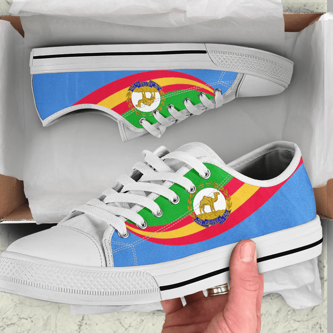 Shoes Eritrea Coat Of Arms And Flag Low Top Shoes