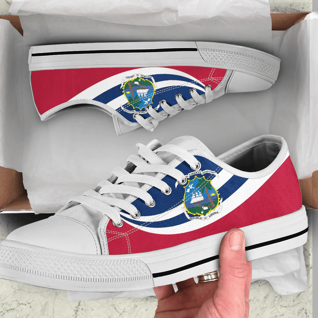 Shoes Liberia Coat Of Arms And Flag Low Top Shoes