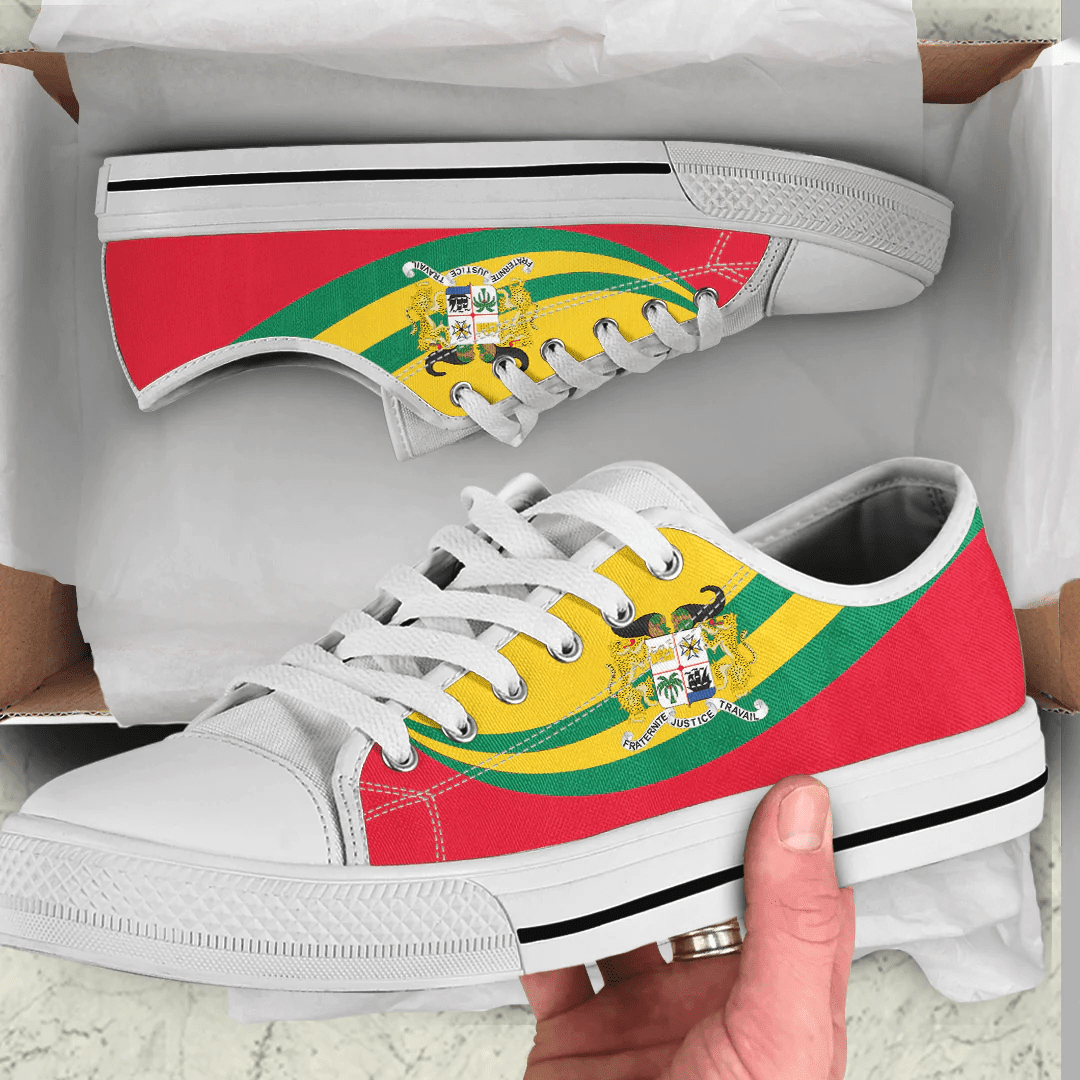 Shoes Benin Coat Of Arms And Flag Low Top Shoes
