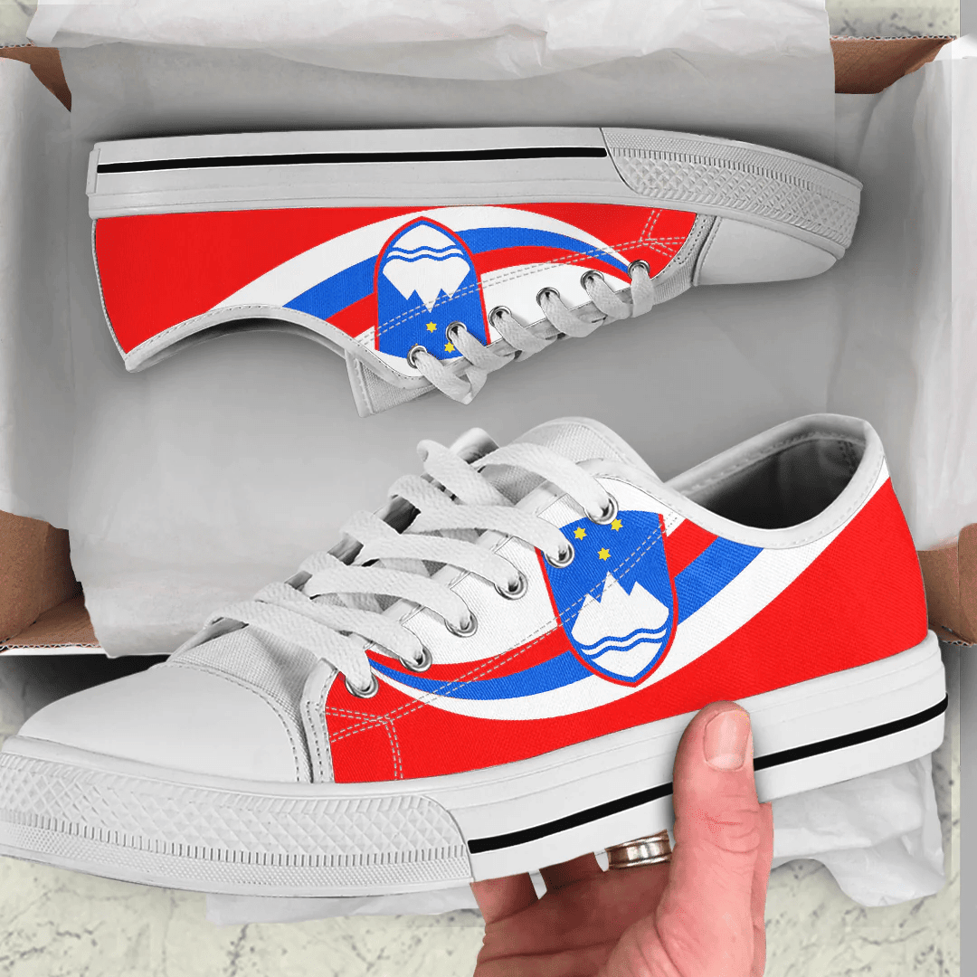 Shoes Slovenia Coat Of Arms And Flag Low Top Shoes