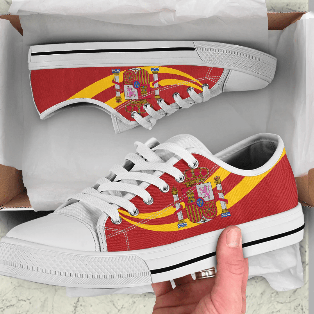 Shoes Spain Coat Of Arms And Flag Low Top Shoes
