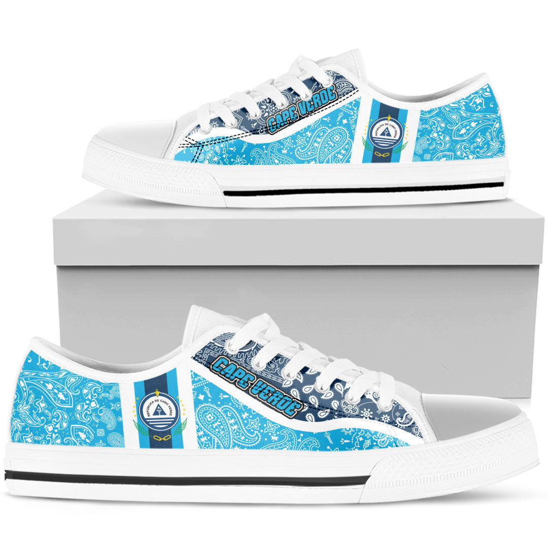 Shoes Cape Verde Special Version Low Top Shoes Paisley Bandana Special Style