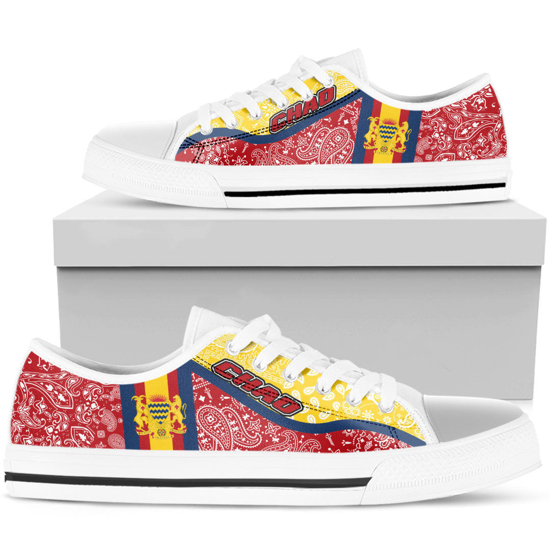 Shoes Chad Red Version Low Top Shoes Paisley Bandana Special Style