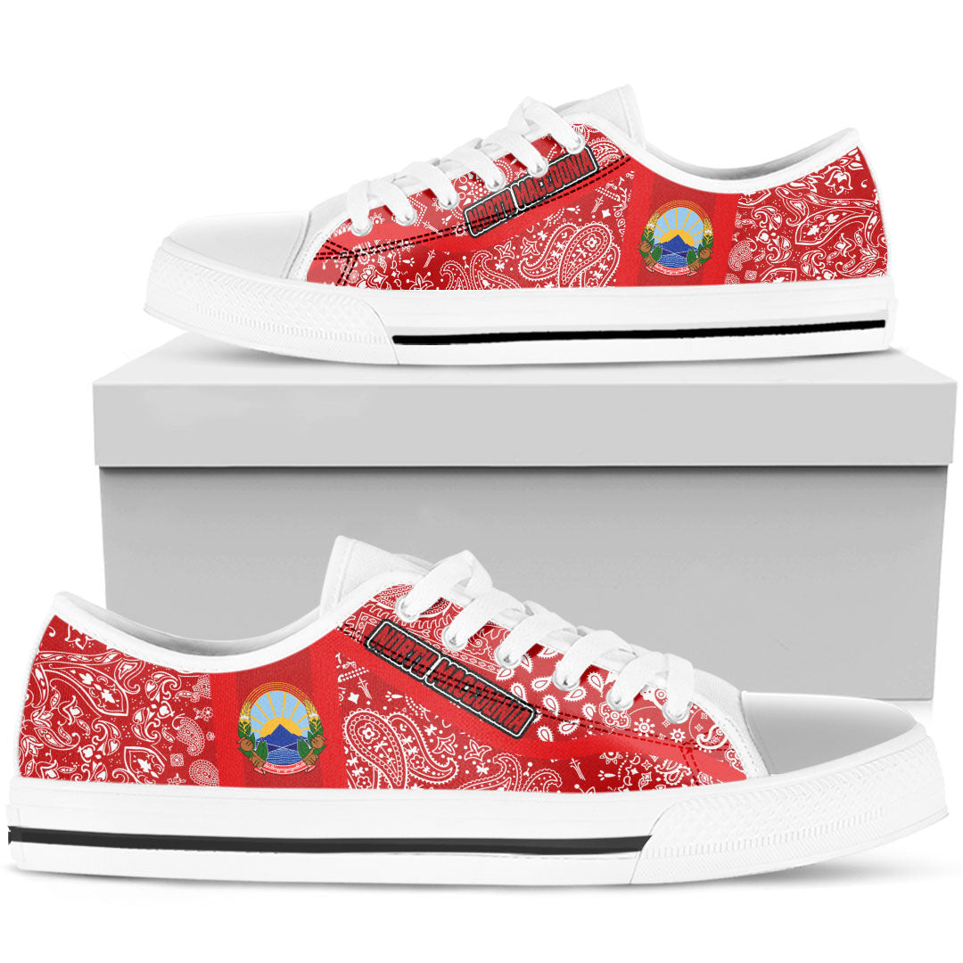 Shoes North Macedonia Low Top Shoes Paisley Bandana Special Style