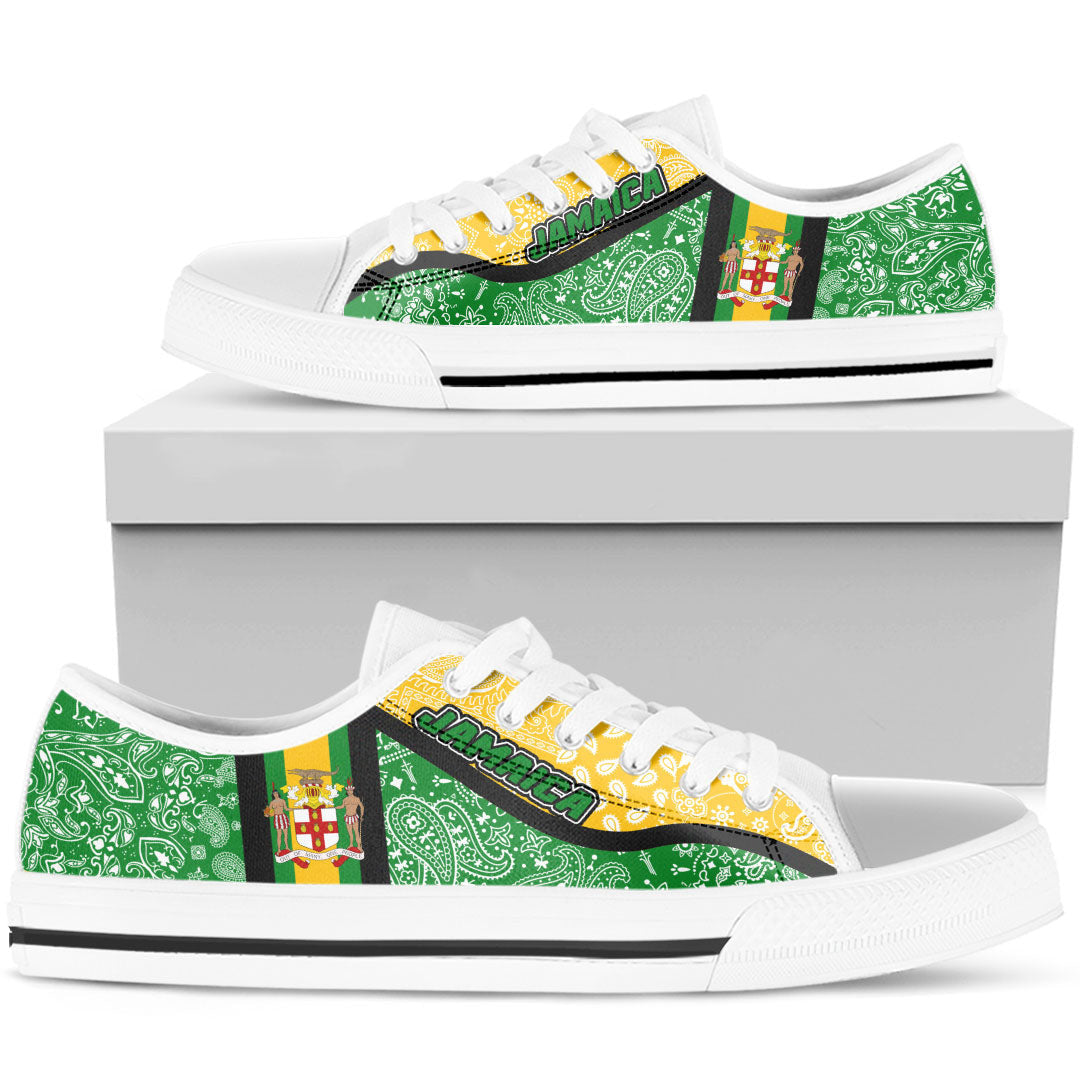 Shoes Jamaica Low Top Shoes Paisley Bandana Special Style