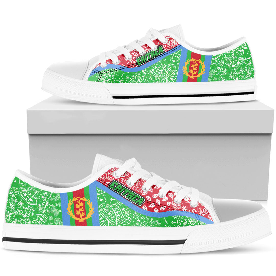 Shoes Eritrea Green Version Low Top Shoes Paisley Bandana Special Style