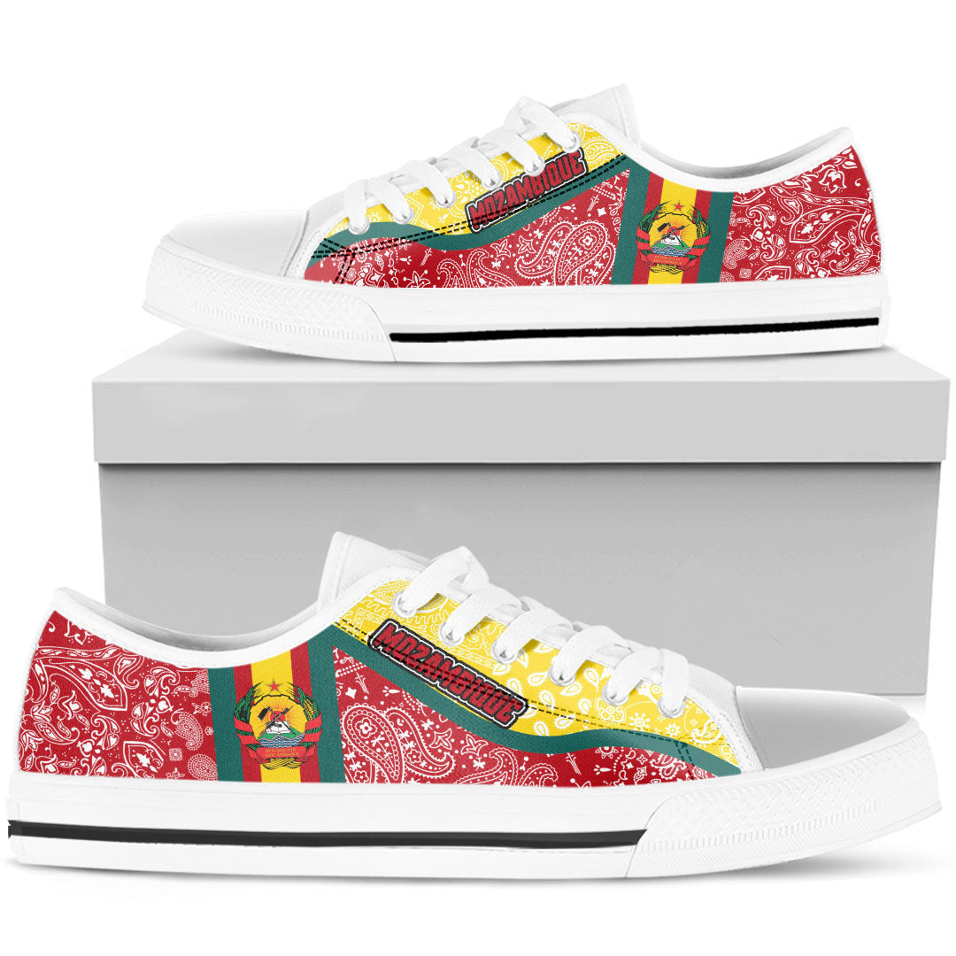 Shoes Mozambique Low Top Shoes Paisley Bandana Special Style