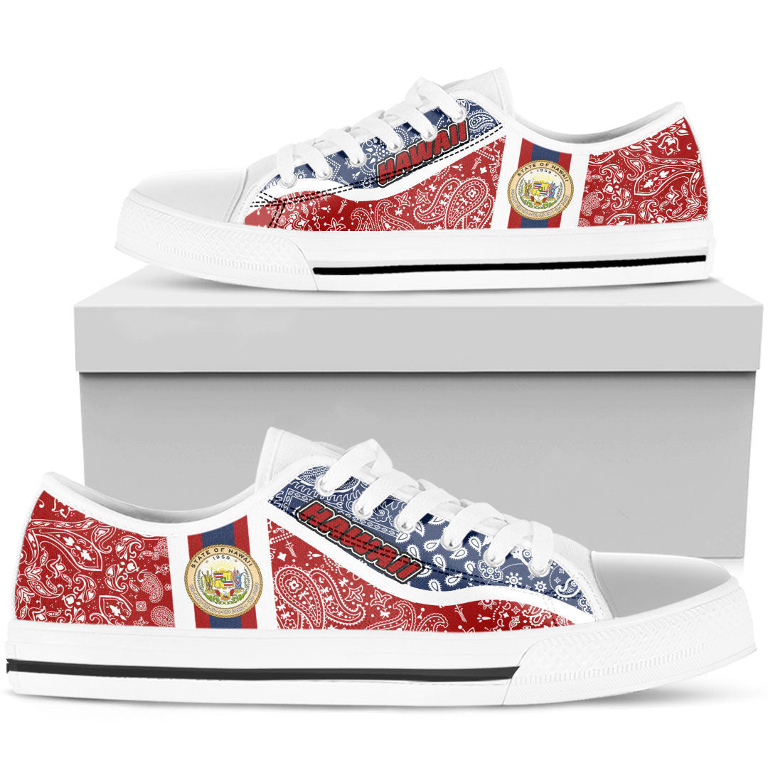 Shoes Hawaii Low Top Shoes Paisley Bandana Special Style