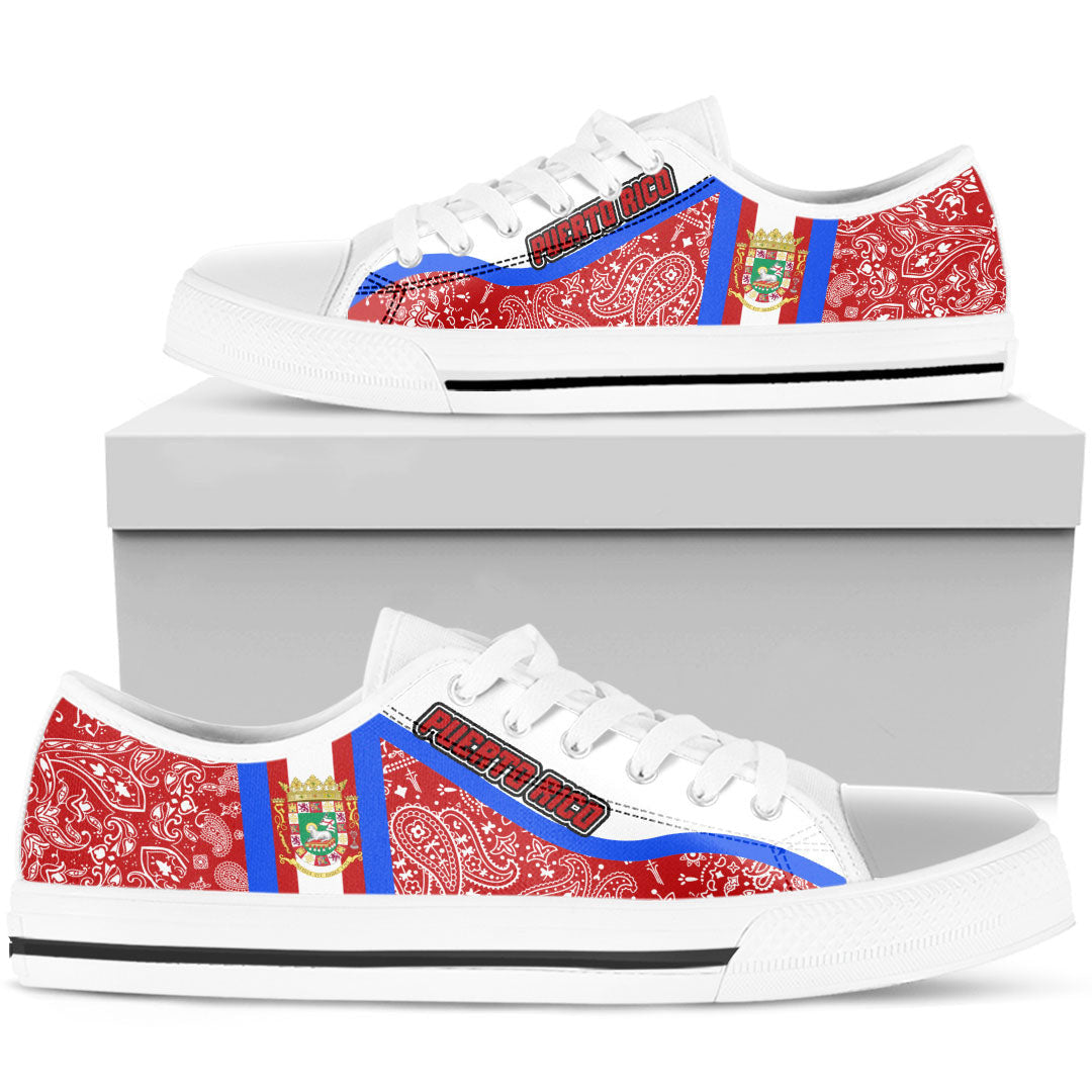 Shoes Puerto Rico Low Top Shoes Paisley Bandana Special Style