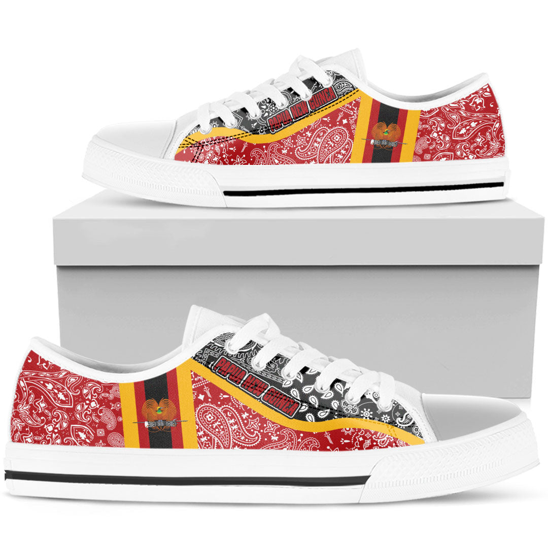 Shoes Papua New Guinea Low Top Shoes Paisley Bandana Special Style