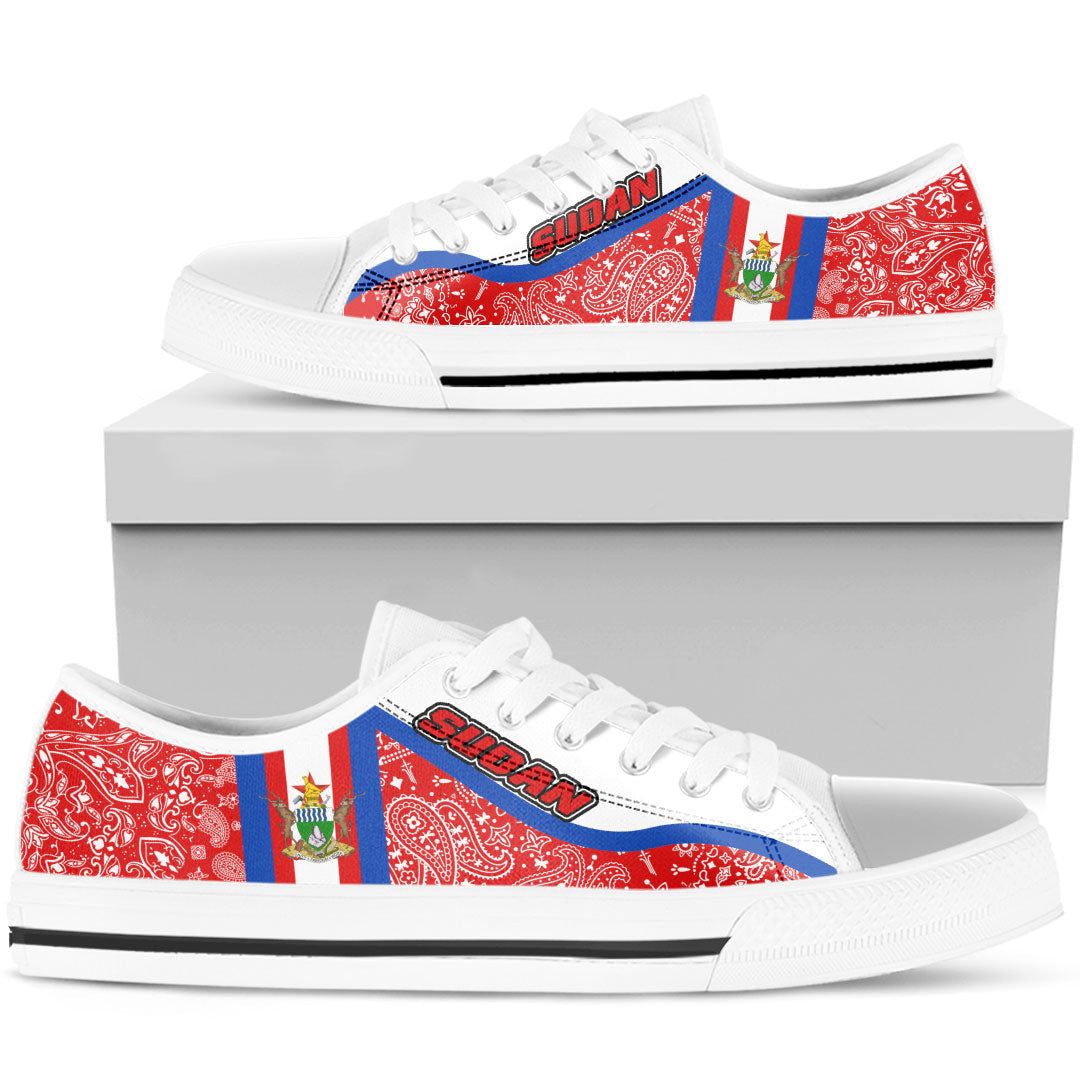 Shoes Sudan Low Top Shoes Paisley Bandana Special Style