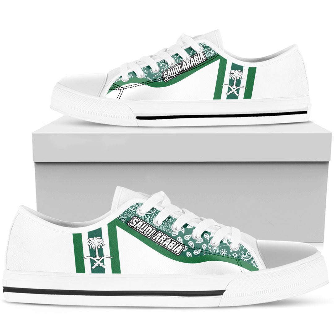 Shoes Saudi Arabia White Version Low Top Shoes Paisley Bandana Special Style