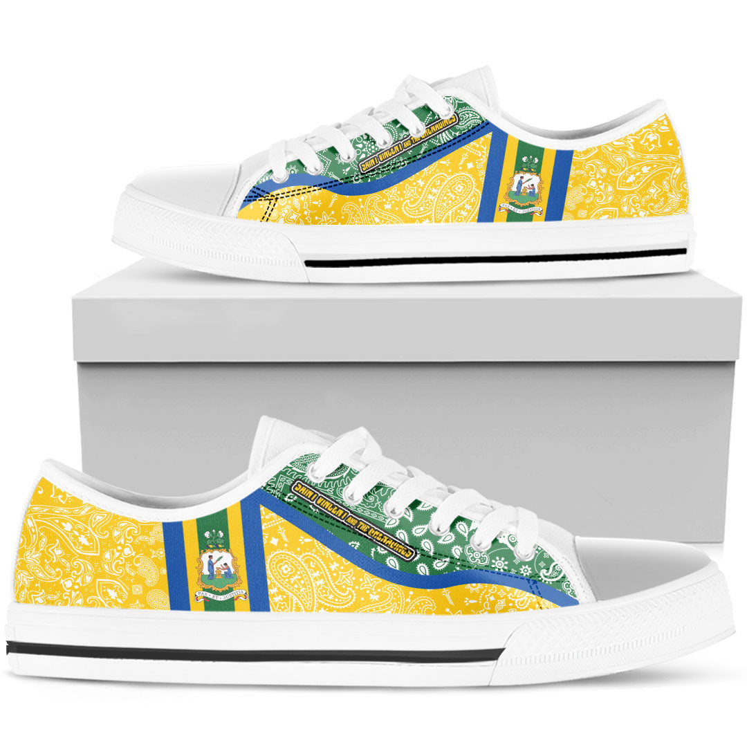 Shoes Saint Vincent The Grenadines Low Top Shoes Paisley Bandana Special Style