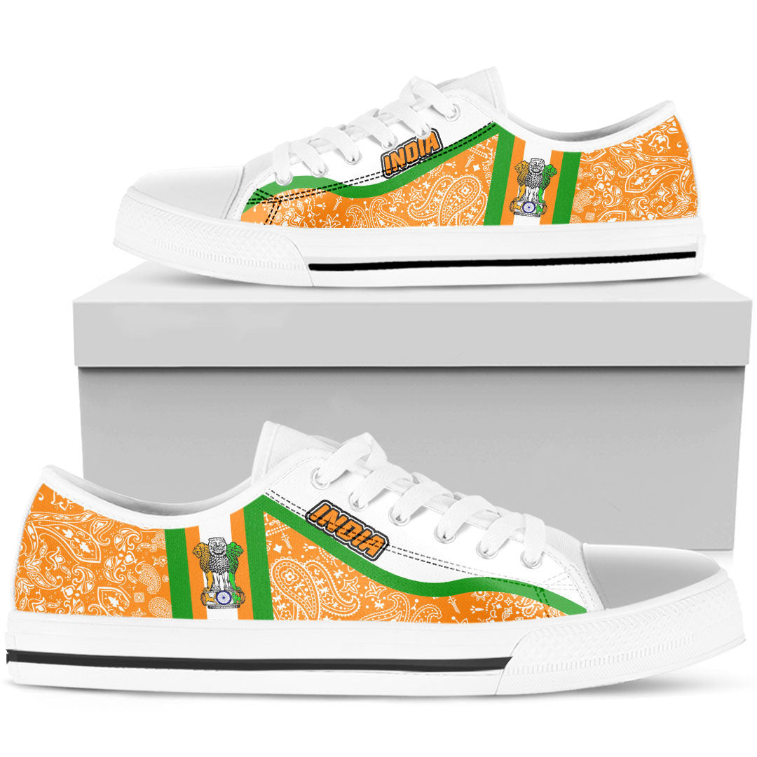 Shoes India Low Top Shoes Paisley Bandana Special Style
