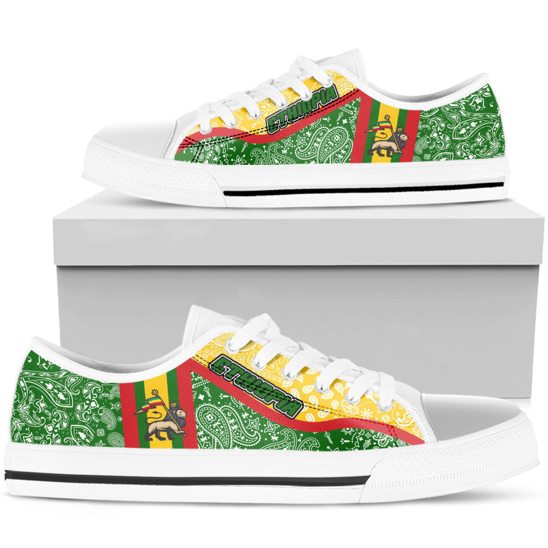 Shoes Ethiopia Low Top Shoes Paisley Bandana Special Style