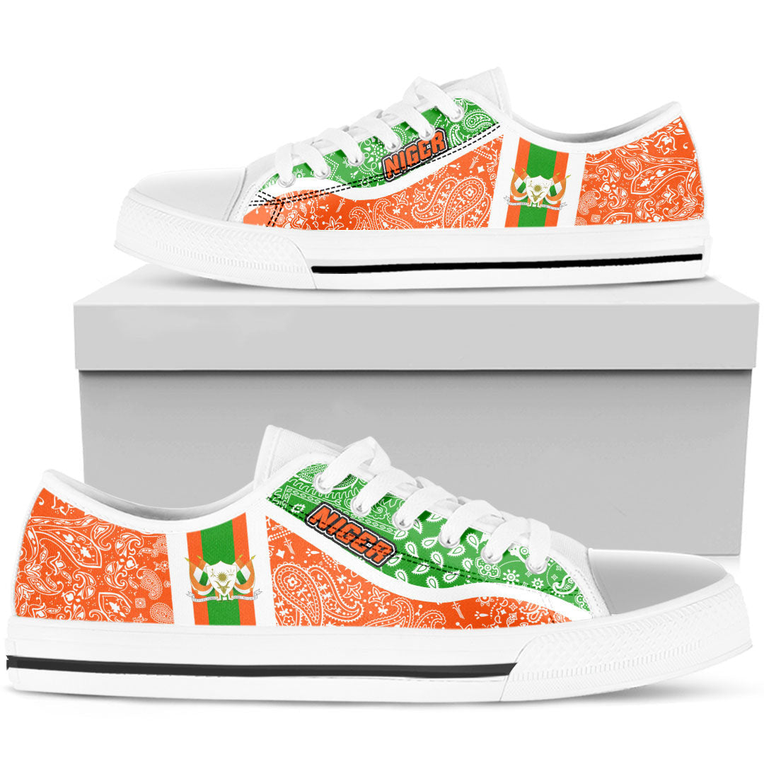 Shoes Niger Low Top Shoes Paisley Bandana Special Style