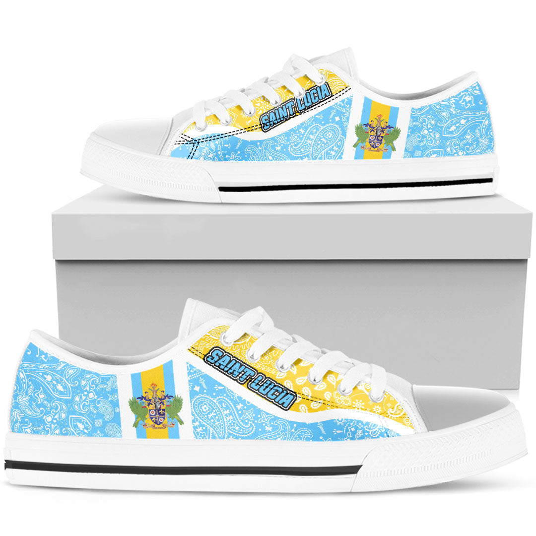 Shoes Saint Lucia Low Top Shoes Paisley Bandana Special Style
