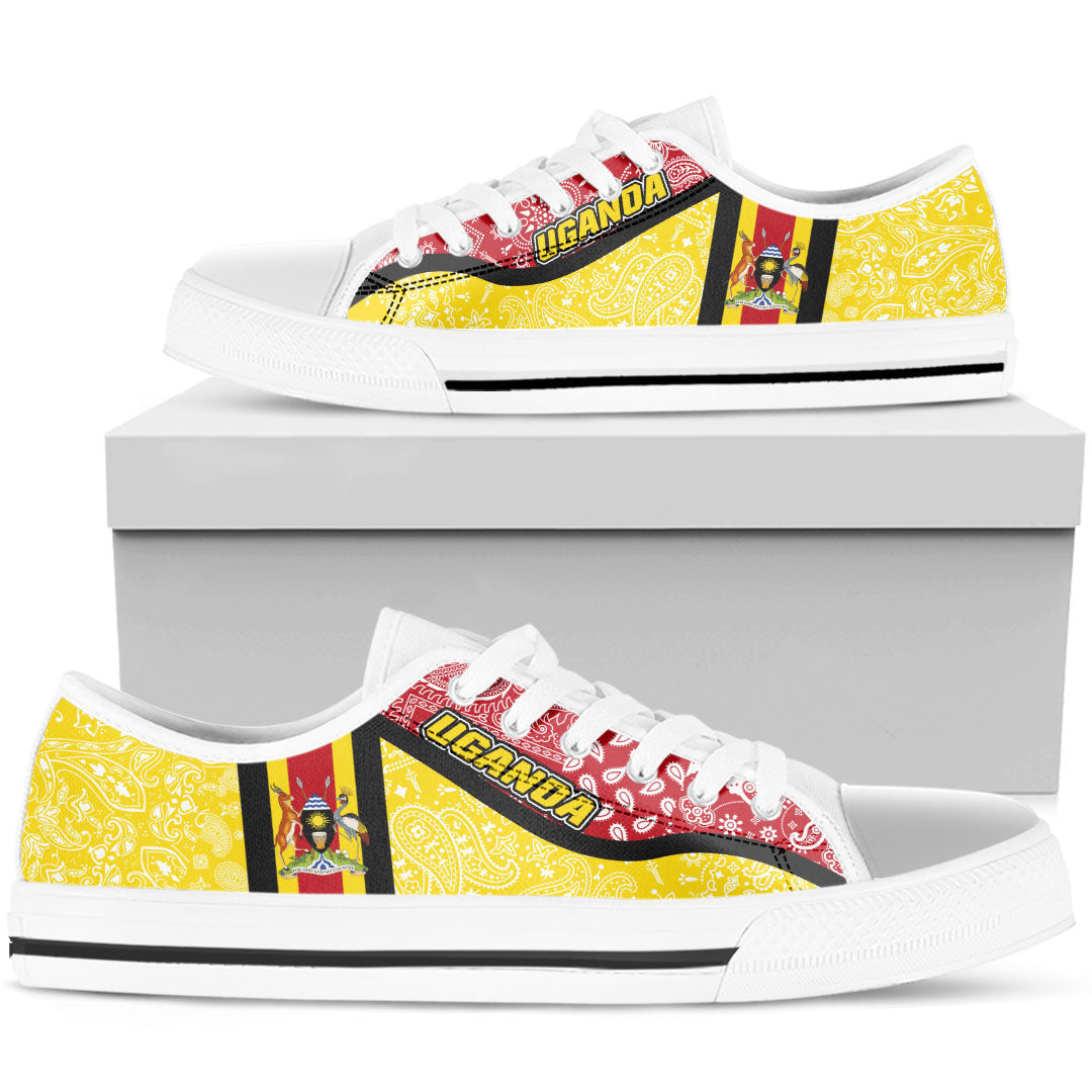 Shoes Uganda Yellow Version Low Top Shoes Paisley Bandana Special Style