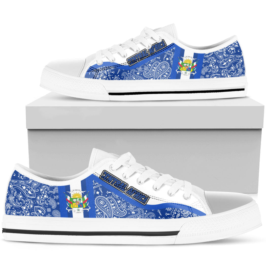 Shoes Central African Low Top Shoes Paisley Bandana Special Style