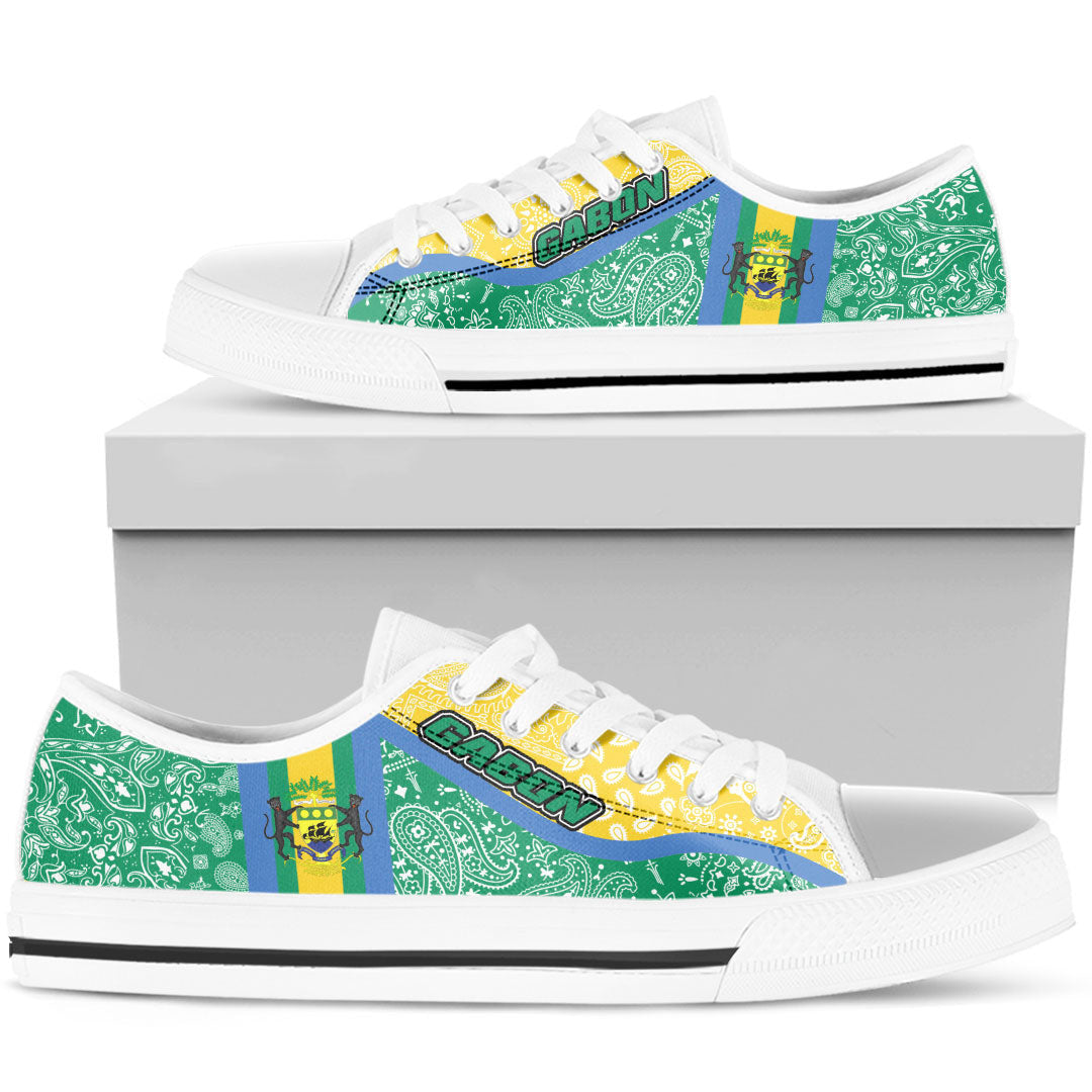 Shoes Gabon Green Version Low Top Shoes Paisley Bandana Special Style