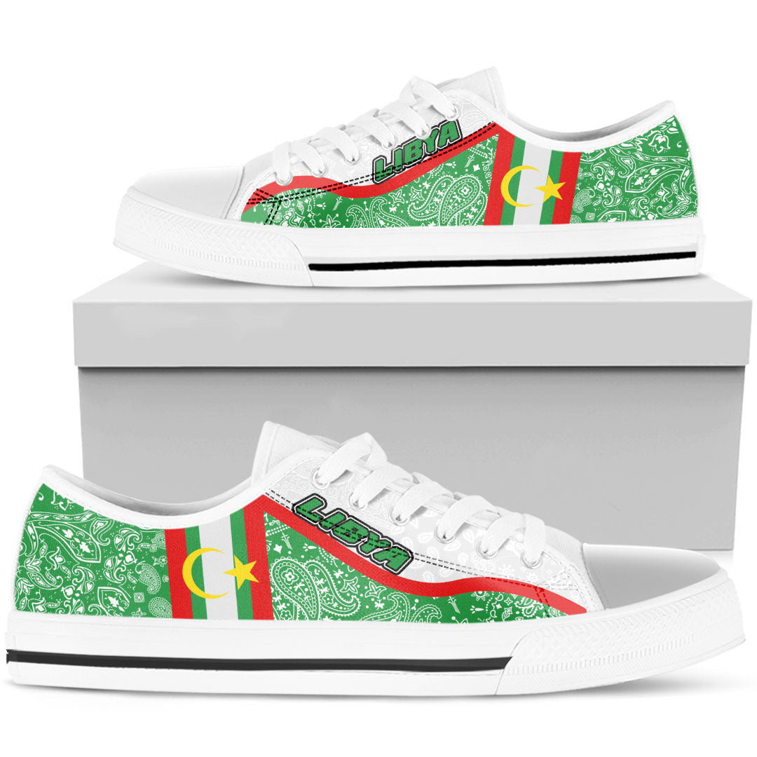 Shoes Libya Green Version Low Top Shoes Paisley Bandana Special Style