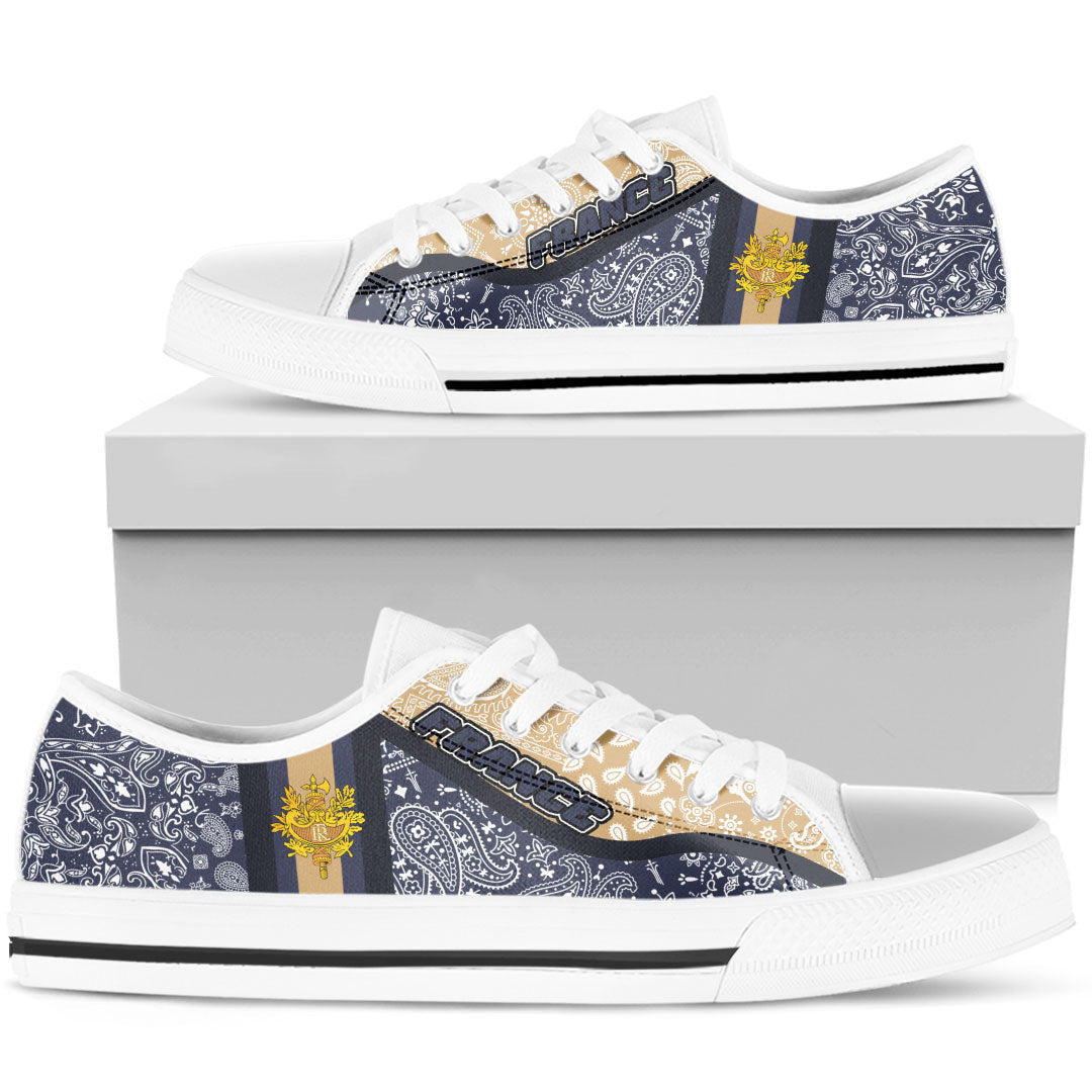 Shoes France Low Top Shoes Paisley Bandana Special Style