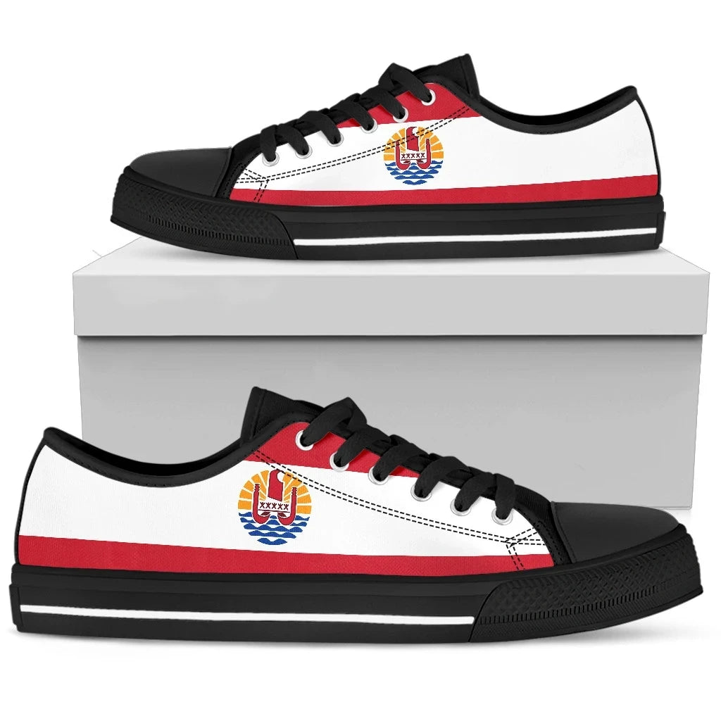 French Polynesia Original Flag Low Top Shoes