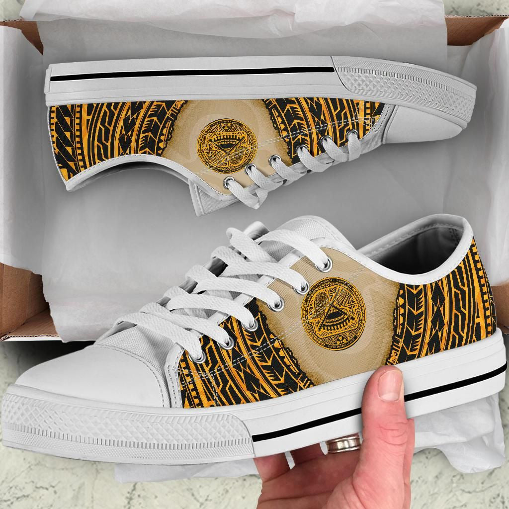 American Samoa Low Top Shoe Polynesian Wild Style