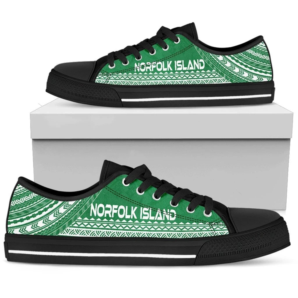 Norfolk Island Low Top Shoes Polynesian Flag Chief Version