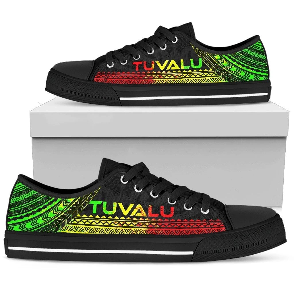 Tuvalu Low Top Shoes Polynesian Reggae Chief Version