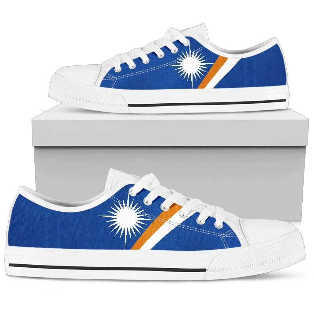 Marshall Islands Flag Low Top Canvas Shoe