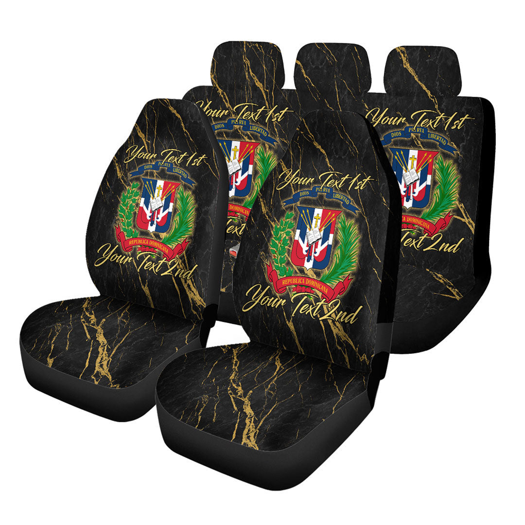 Dominican Republic Car Seat Covers Luxury Marble Style Car Accessories
