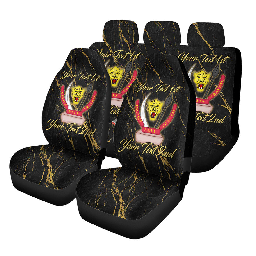 Democratic Republic Of The Congo Car Seat Covers Luxury Marble Style Car Accessories
