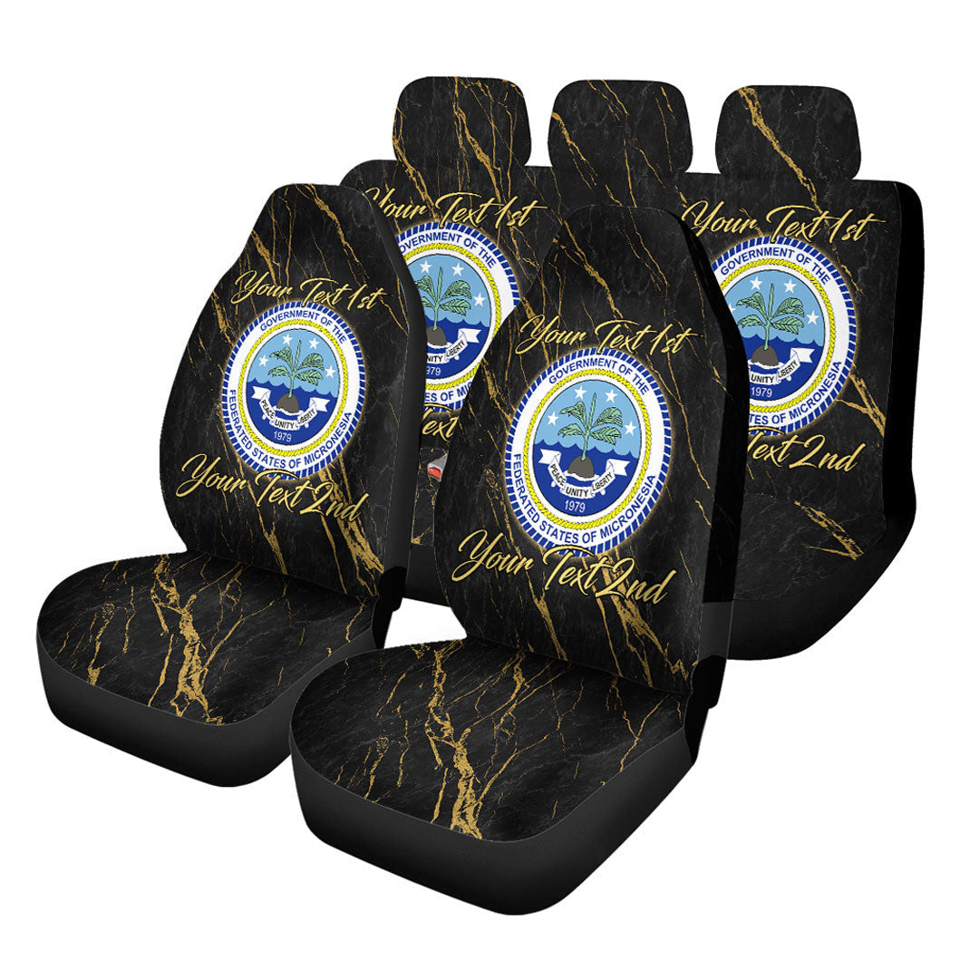Federated States Of Micronesia Car Seat Covers Luxury Marble Style Car Accessories