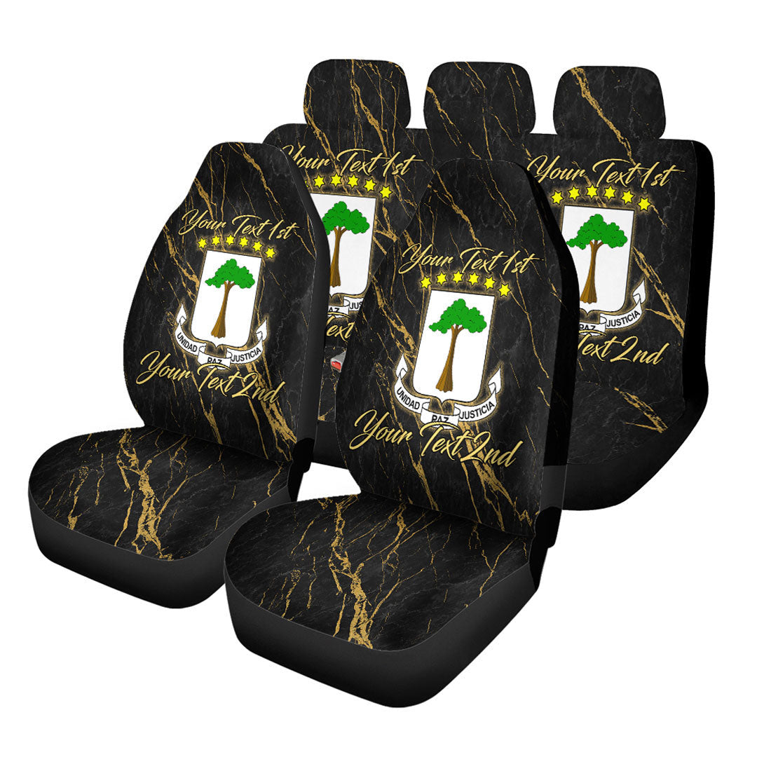 Equatorial Guinea Car Seat Covers Luxury Marble Style Car Accessories