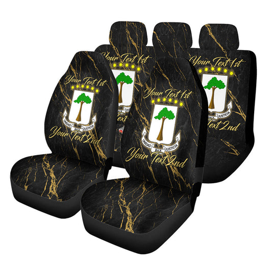 Equatorial Guinea Car Seat Covers Luxury Marble Style Car Accessories
