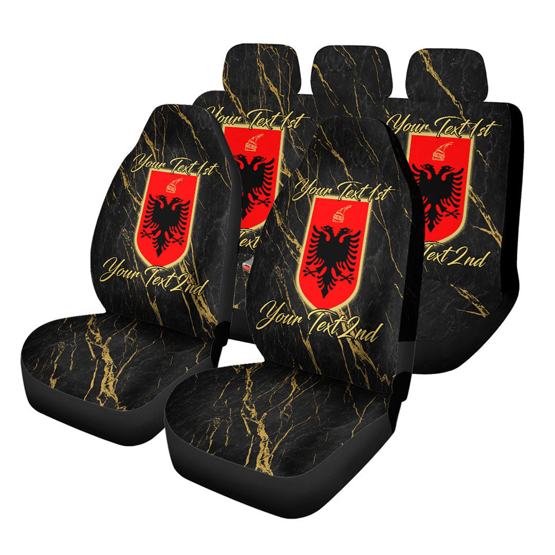 Albania Car Seat Covers Luxury Marble Style Car Accessories