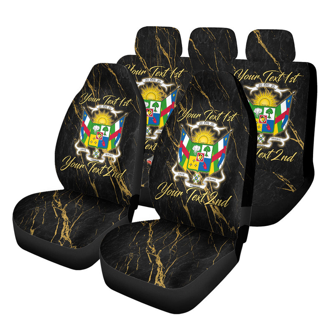 Central African Republic Car Seat Covers Luxury Marble Style Car Accessories