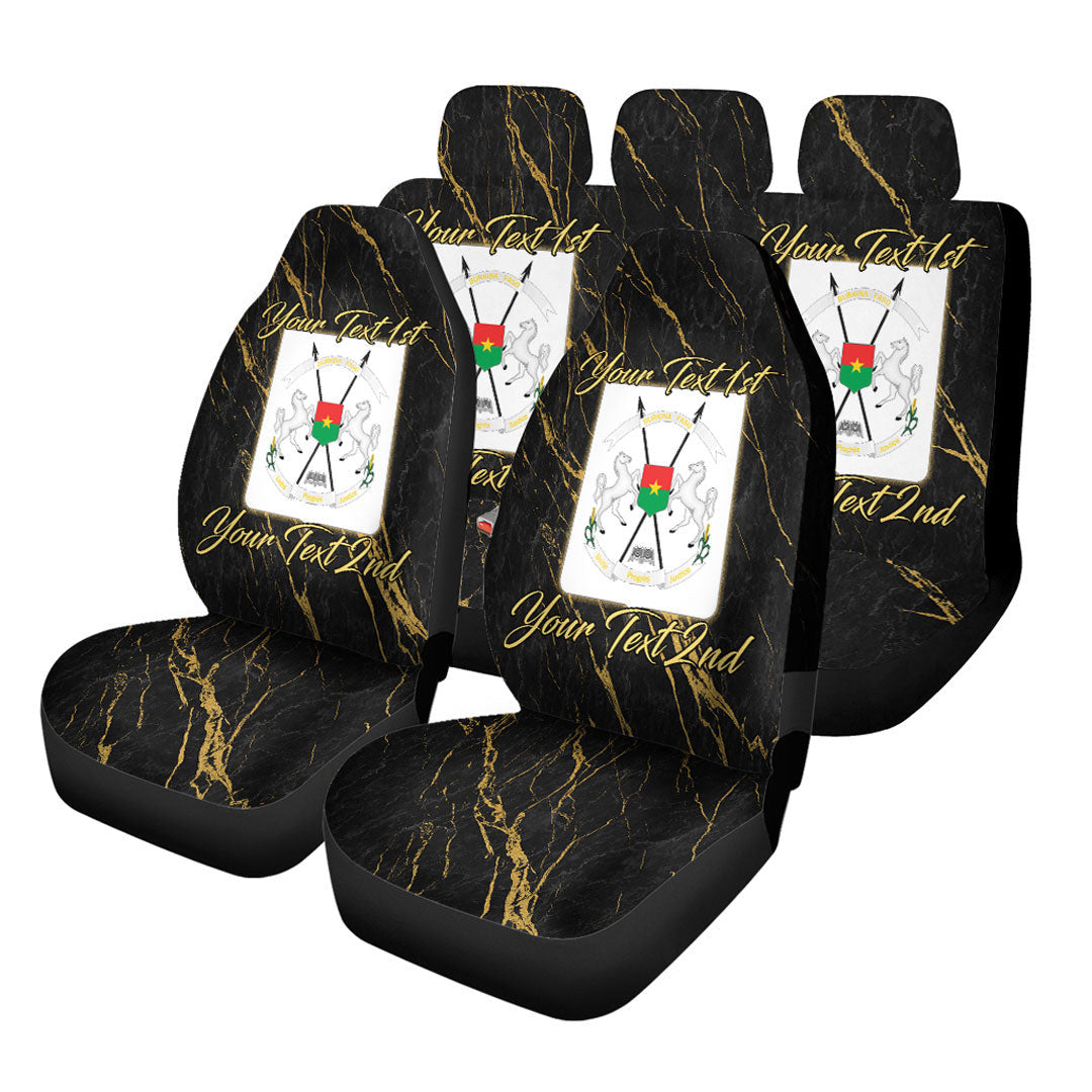 Burkina Faso Car Seat Covers Luxury Marble Style Car Accessories