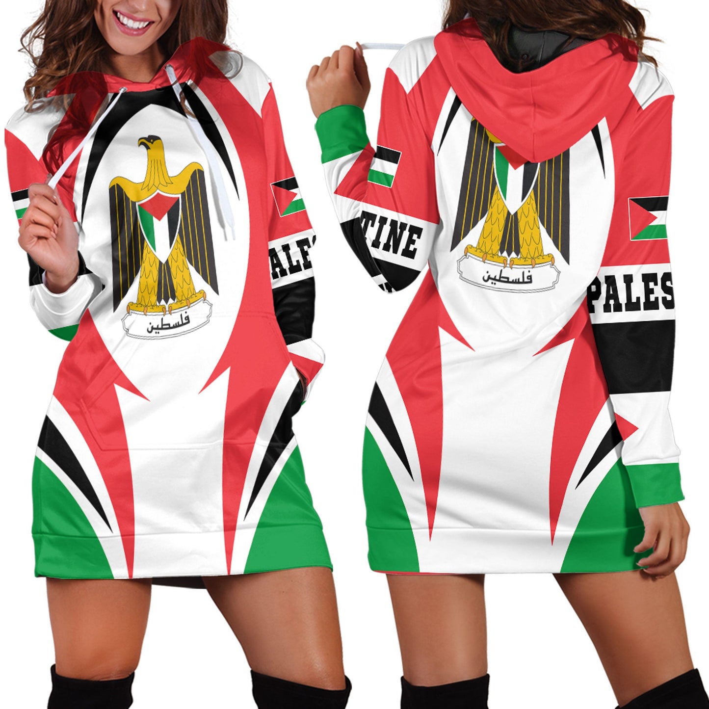 Clothing Palestine Hoodie Dress Action Flag Style